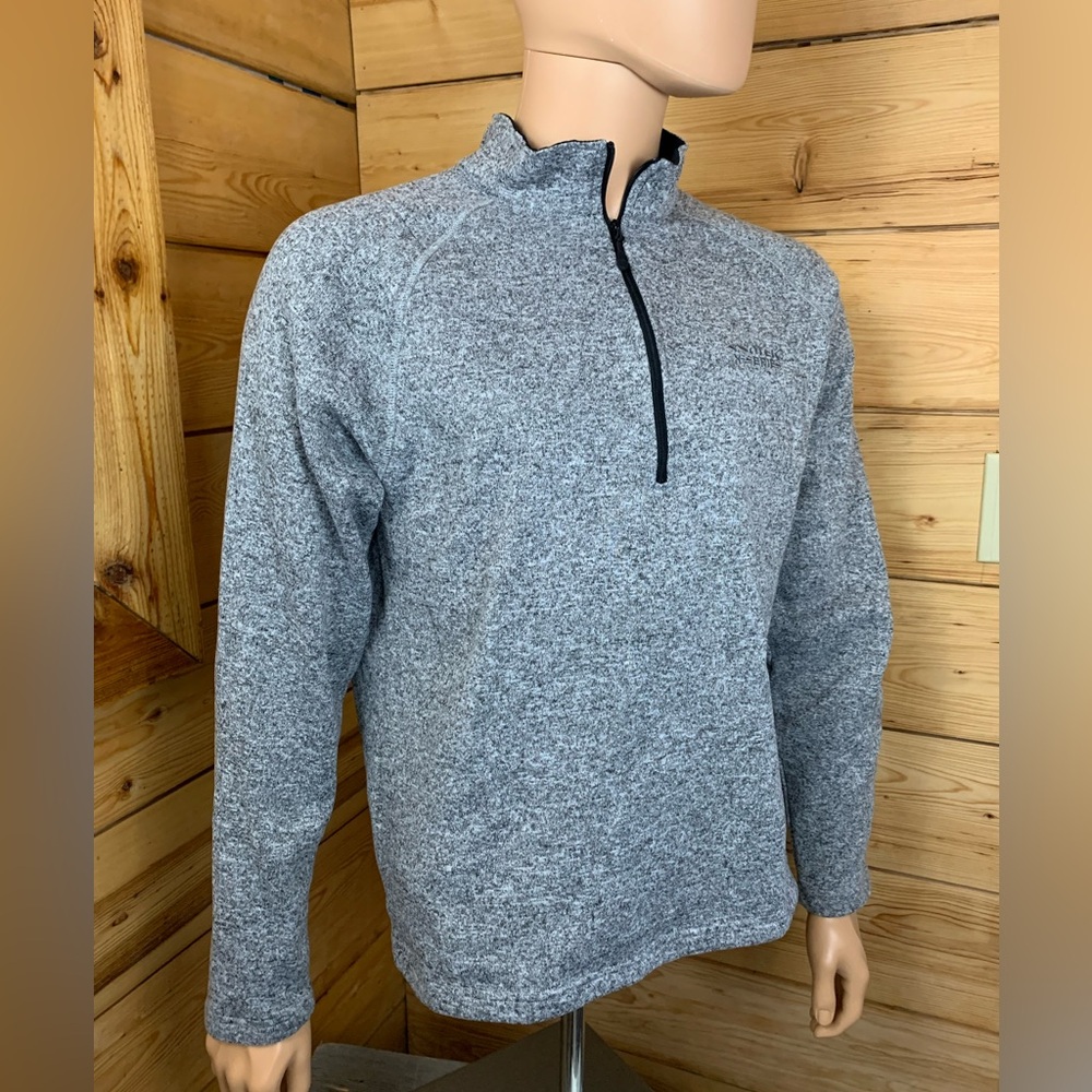 Snotek X-Series Fleece Men's Medium Heather Grey Zip-Up Sweater Ski Snowboard‎
